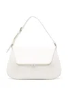 Amina Muaddi Women Black Leather Ami Shoulder Bag