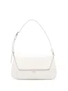 Amina Muaddi Women Black Leather Ami Shoulder Bag