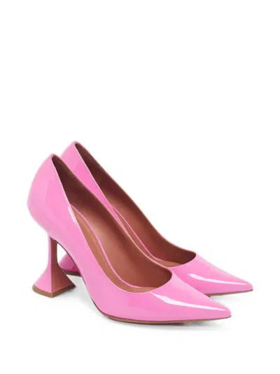 Pre-owned Amina Muaddi Ami Pointed-toe Pumps In Pink