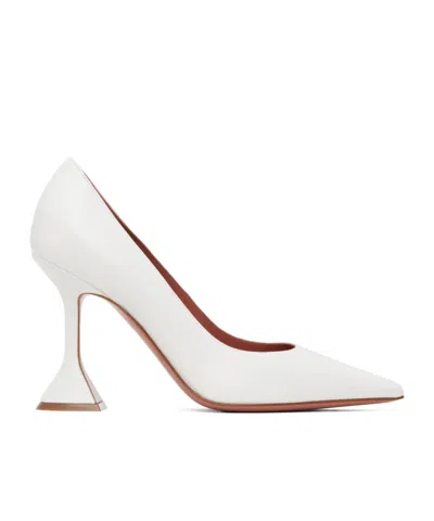 Amina Muaddi Ami Pump Heels In White