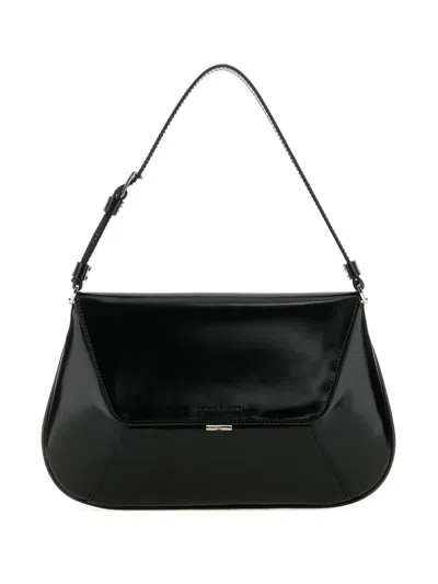 Amina Muaddi Ami Shoulder Bag In Black