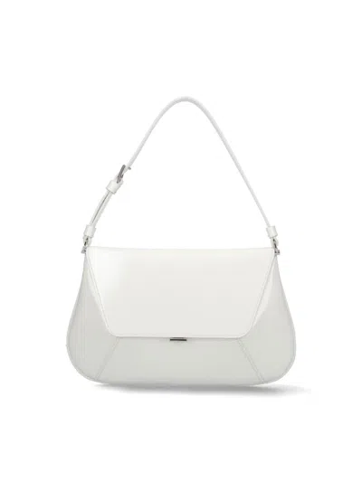 Amina Muaddi Ami Logo Underarm Bag In White