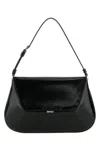 Amina Muaddi Ami Spazzolato Black Silver Hardwa In Blacksilver