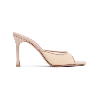 Amina Muaddi Amina Alexa 95 Heeled Mules In Neutral