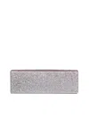 Amina Muaddi Amini Paloma Crystal-embellished Clutch In Silver
