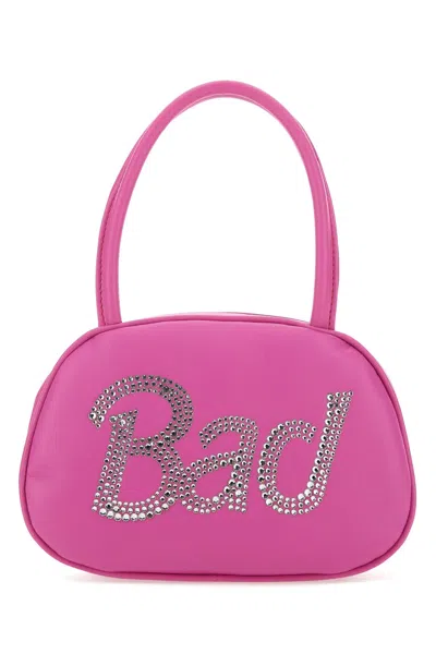 Amina Muaddi Aminibaddie Top Handle Bag In Pink