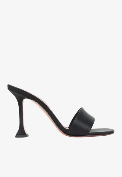 Amina Muaddi Andreea 95 Satin Mules In Black