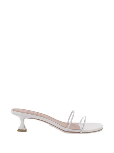 Amina Muaddi Andreea Glass Sandals In Multi