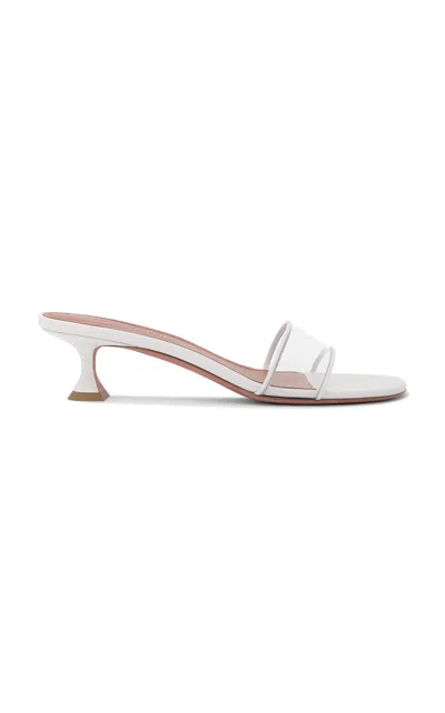 Amina Muaddi Andreea Pvc Sandals In White