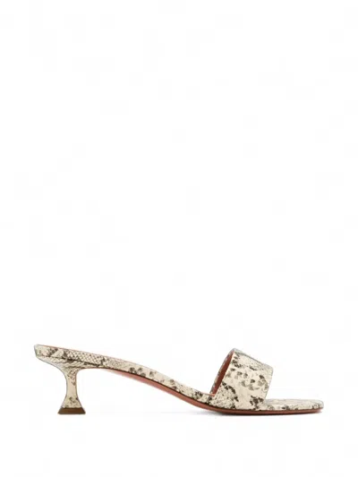 Amina Muaddi Andreea Snake-print Leather Mules In Multi