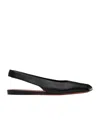 Amina Muaddi Black Ane Ballerina Flats