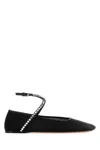 Amina Muaddi Ane Crystal-embellished Mesh Ballerina Shoes In Blawhicry