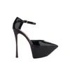 Amina Muaddi Woman Pumps Black Size 11 Leather In Black