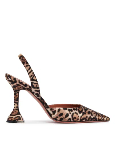 Amina Muaddi Holli Sling 95 Pointed-toe High-heeled Sandals In Transparent