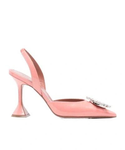 Amina Muaddi Ankle-wrap High Heels In Multi