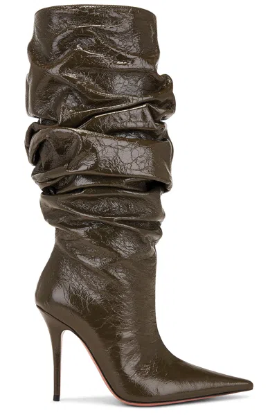 Amina Muaddi Anok 105 Bootie In Crackle Mud