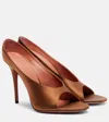 Amina Muaddi Satin Anok Heeled Slipper 105