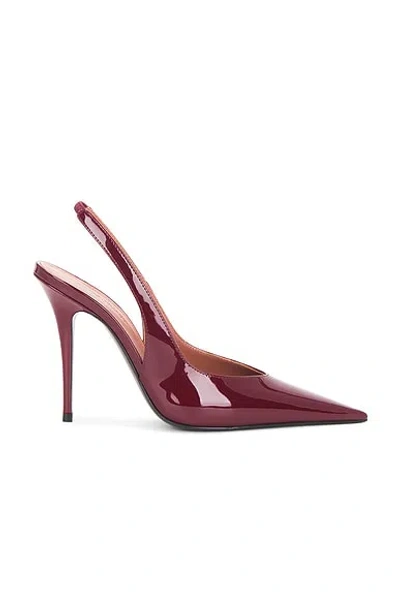 Amina Muaddi Anok 105 Sling Patent Pump In Brown