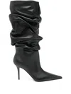 Amina Muaddi Anok Heeled Ankle Boots In Black