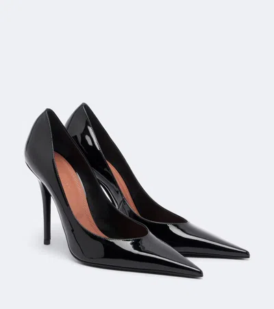 Amina Muaddi Anok 2.0 Patent Leather Pumps In Black