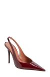 Amina Muaddi 105mm Anok Sling Slingback Pointed-toe Pumps In Burgundy