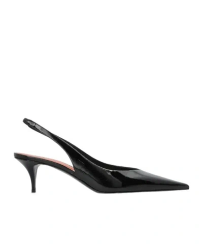 Amina Muaddi Anok Slingback Pumps In Black