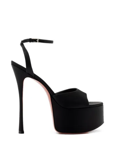 Amina Muaddi Aya Platform Sandals In Black
