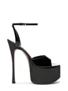 Amina Muaddi 155mm Aya Platform Heeled Sandals In Black