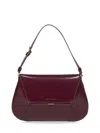 Amina Muaddi Ami Framed Leather Shoulder Bag In Red