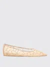 Amina Muaddi Barbara Lace Pointed-toe Ballet Flats