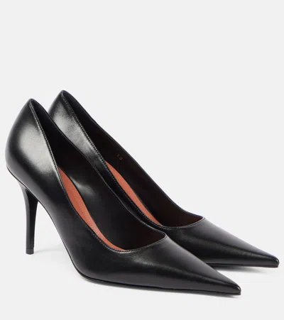 Amina Muaddi Barbara 90 Leather Pumps In Black