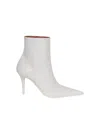 Amina Muaddi Barbara 90 Nappa Bootie In White
