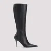 Amina Muaddi Barbara 90 Mid-calf Boots In Black