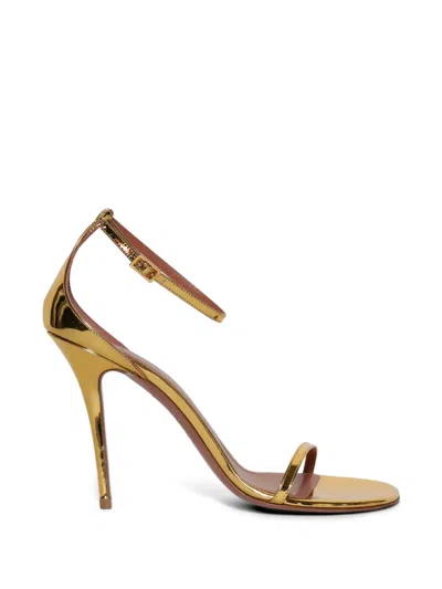 Amina Muaddi Barbara Buckle Sandal In Multi