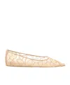 Amina Muaddi Barbara Slip-on Ballerinas In Nude
