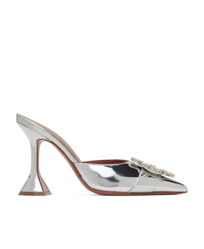 Amina Muaddi Bare-heeled Muller High Heels In Multicolor