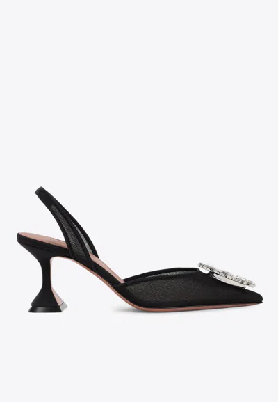 AMINA MUADDI BEGUM 70 MESH SLINGBACK PUMPS