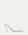 Amina Muaddi Transparent Begum Glass Slingback Heels In Transparent