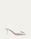 Amina Muaddi Begum 70mm Slingback Pumps In Clear
