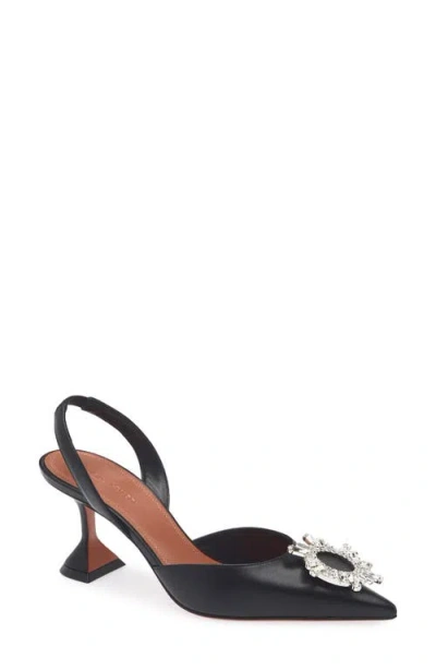 AMINA MUADDI AMINA MUADDI BEGUM CRYSTAL POINTED TOE SLINGBACK PUMP