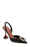 AMINA MUADDI AMINA MUADDI BEGUM CRYSTAL POINTED TOE SLINGBACK PUMP