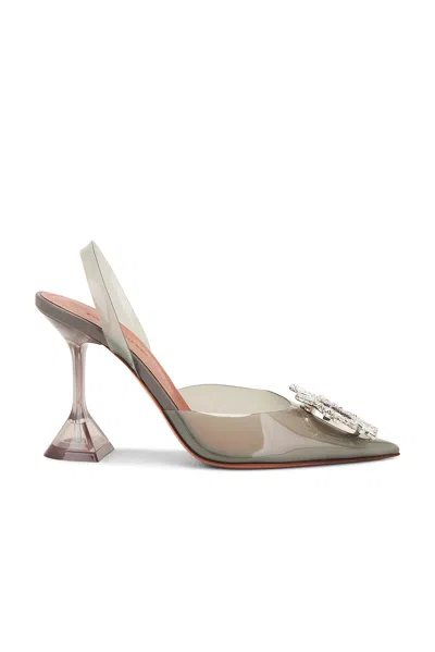 Amina Muaddi Begum Crystal-embellished Pvc Heeled Courts In Multicolor