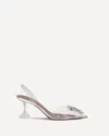 Amina Muaddi Begum 70 Glass Transparent Pvc Slingbacks In Transparent