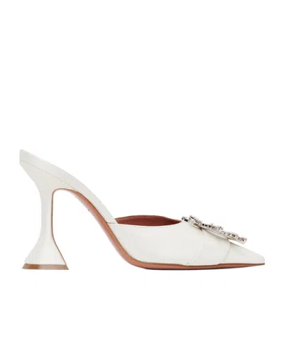 Amina Muaddi Begum High-heeled Sandals In White