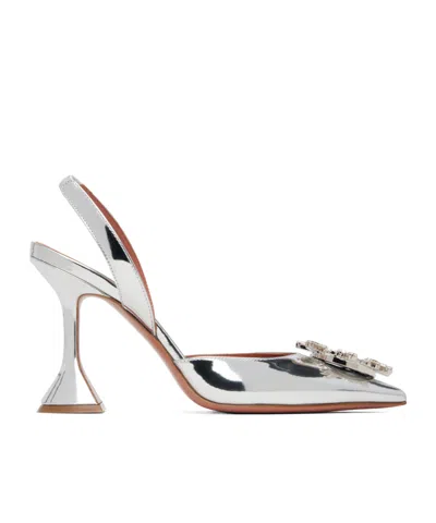 Amina Muaddi Begum High Heels In Silver