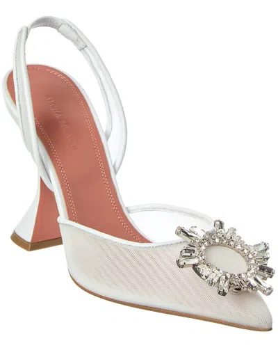Amina Muaddi Begum Mesh Pump In White