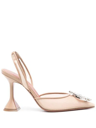 Amina Muaddi Begum Mesh Slingback Pumps