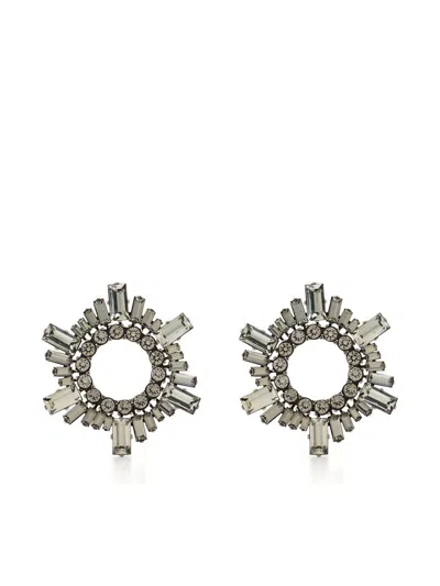 Amina Muaddi Begum Mini Embellished Earrings In Black