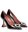 Amina Muaddi Black Begum 95 Crystal Pumps In Black
