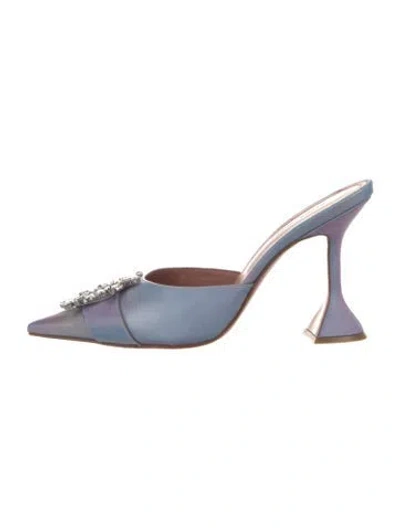 Pre-owned Amina Muaddi Begum Pvc Mules In Multi